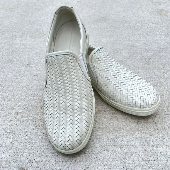 ECCO Soft 7 Woven Slip On Sneakers - Picture 1 of 7